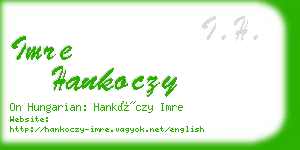 imre hankoczy business card